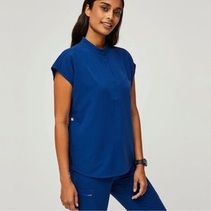 Figs limited edition scrub top electric blue size small